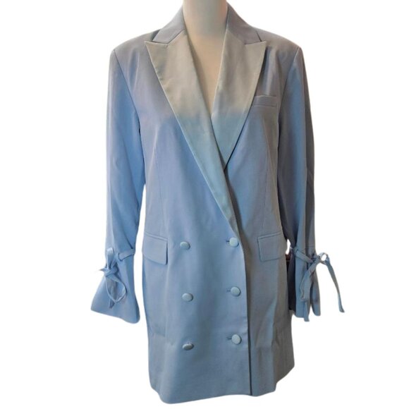 THE DROP Women's Summer Song Blazer/Dress by @carolinecrawford Sz: S Blue - Picture 6 of 16